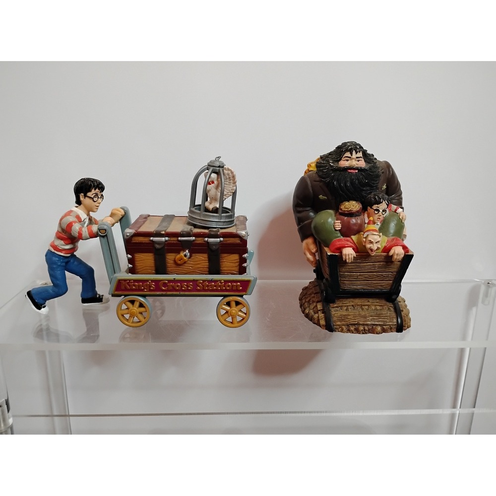 Harry Potter Enesco 2001 Figurines King's Cross & Gringotts Hagrid Set 883387